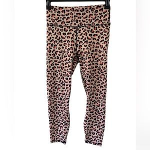 Fabletics Leopard Print Define PowerHold® High-Waisted 7/8 Legging Size M